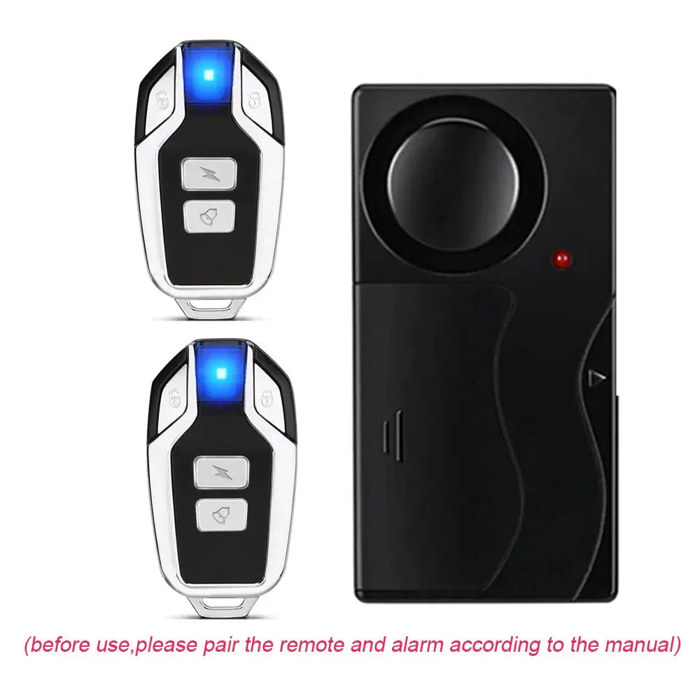Anchtek 110dB wireless vibration alarm kit with 2 remotes and anti-theft motorcycle security unit by Simples Market