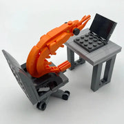 MOC Building Block Shrimp Model Figurines Puzzle Assembly Kit For Boys And Girls Internet Celebrity Parody Toy