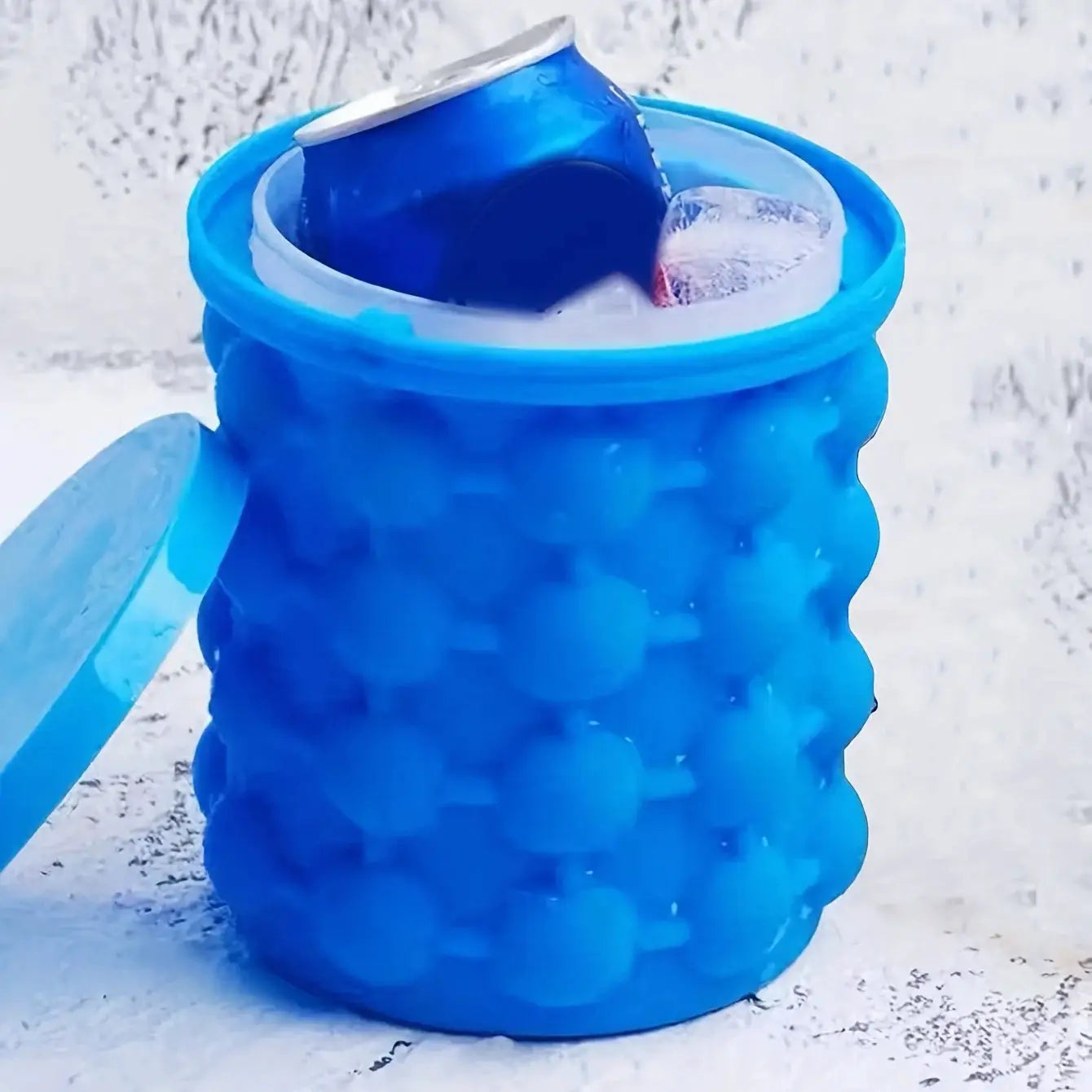 2 In 1 Silicone Ice Bucket And Ice Cube Mold For Quick Freezing And Easy Serving, Ideal For Bars And Parties
