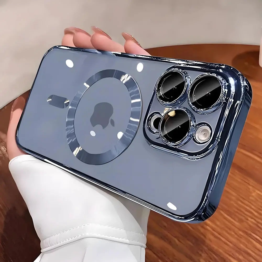 MagGuard Magnetic Plating Camera Lens Protection Case for iPhone MagSafe Full Lens Coverage 11 Through 17 Pro Max Plus