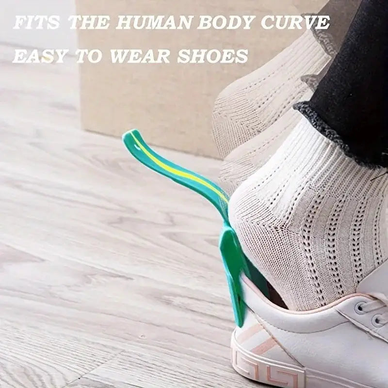 Simples Market 2pcs Lazy Shoe Helper plastic shoe-wearing aid with green heel lever