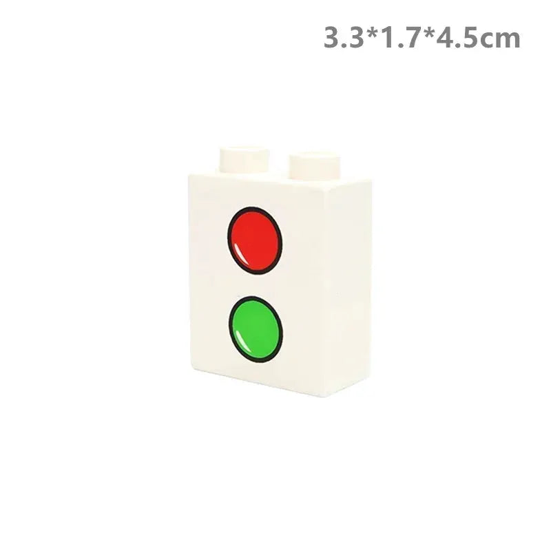 Big Building Blocks Compatible With Large Bricks Road Plates Car Parking Fuel Station Traffic Educational Toys For Kids