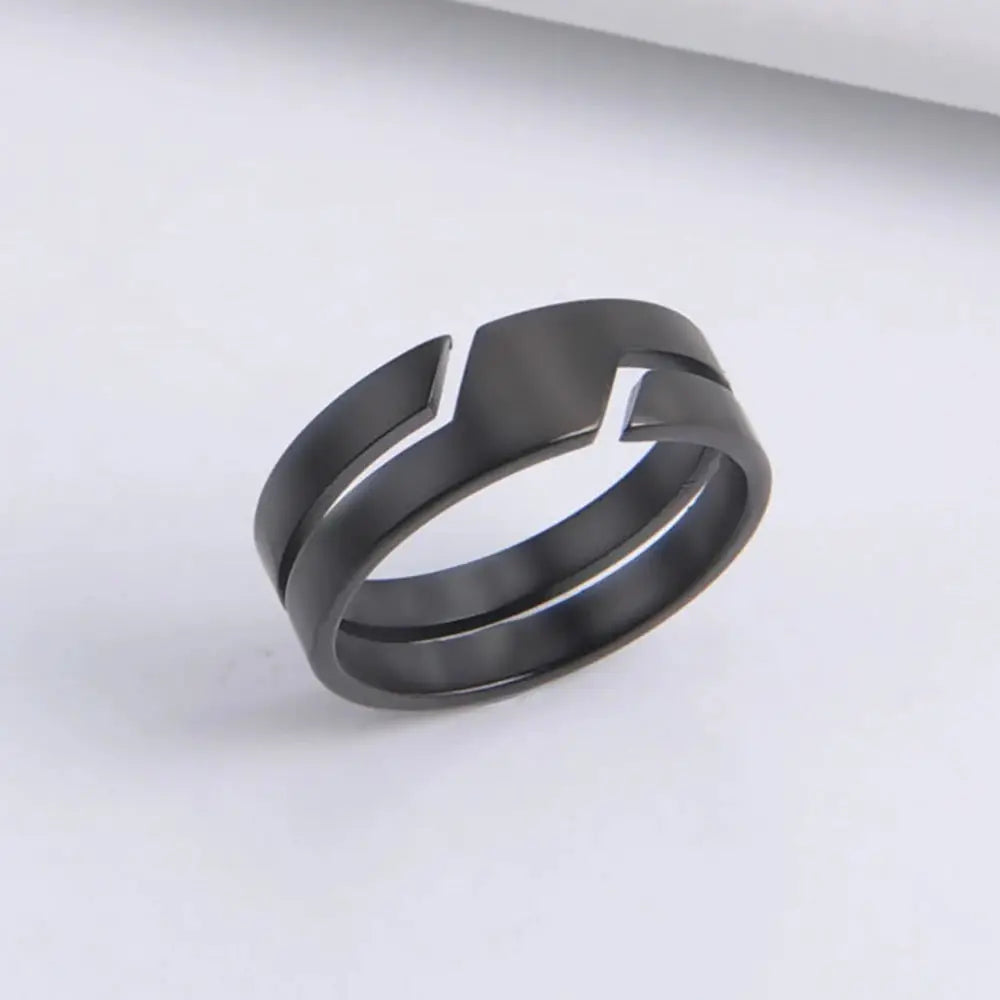 Skyrim Black Stainless Steel Ring for Men and Women Minimalist Casual Ring 2025 Wedding Gift for Lovers