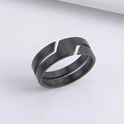 Skyrim Black Stainless Steel Ring for Men and Women Minimalist Casual Ring 2025 Wedding Gift for Lovers