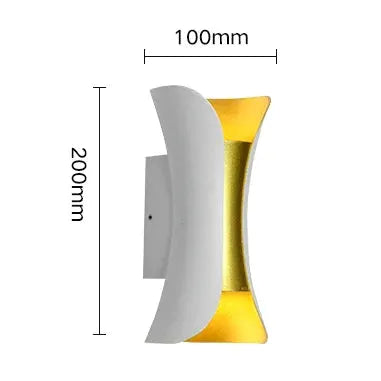 LED wall light with aluminum golden body for outdoor IP65 porch garden sconce by Simples Market