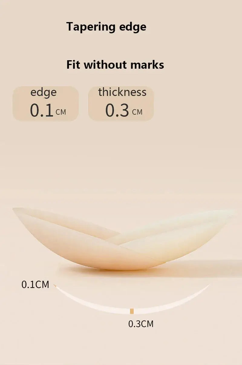 Simples Market 1 pair silicone nipple covers, beige adhesive petals for strapless backless wear