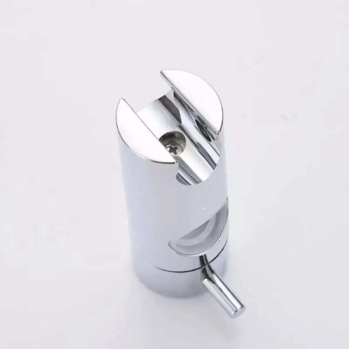 Chrome shower head holder clamp for 19–25mm hand showers, sliding mounting bracket