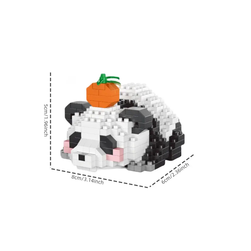 Panda Shaped Building Blocks Toy Set For Desktop Decoration Holiday Gift Panda Lovers Delight For Children And Adults