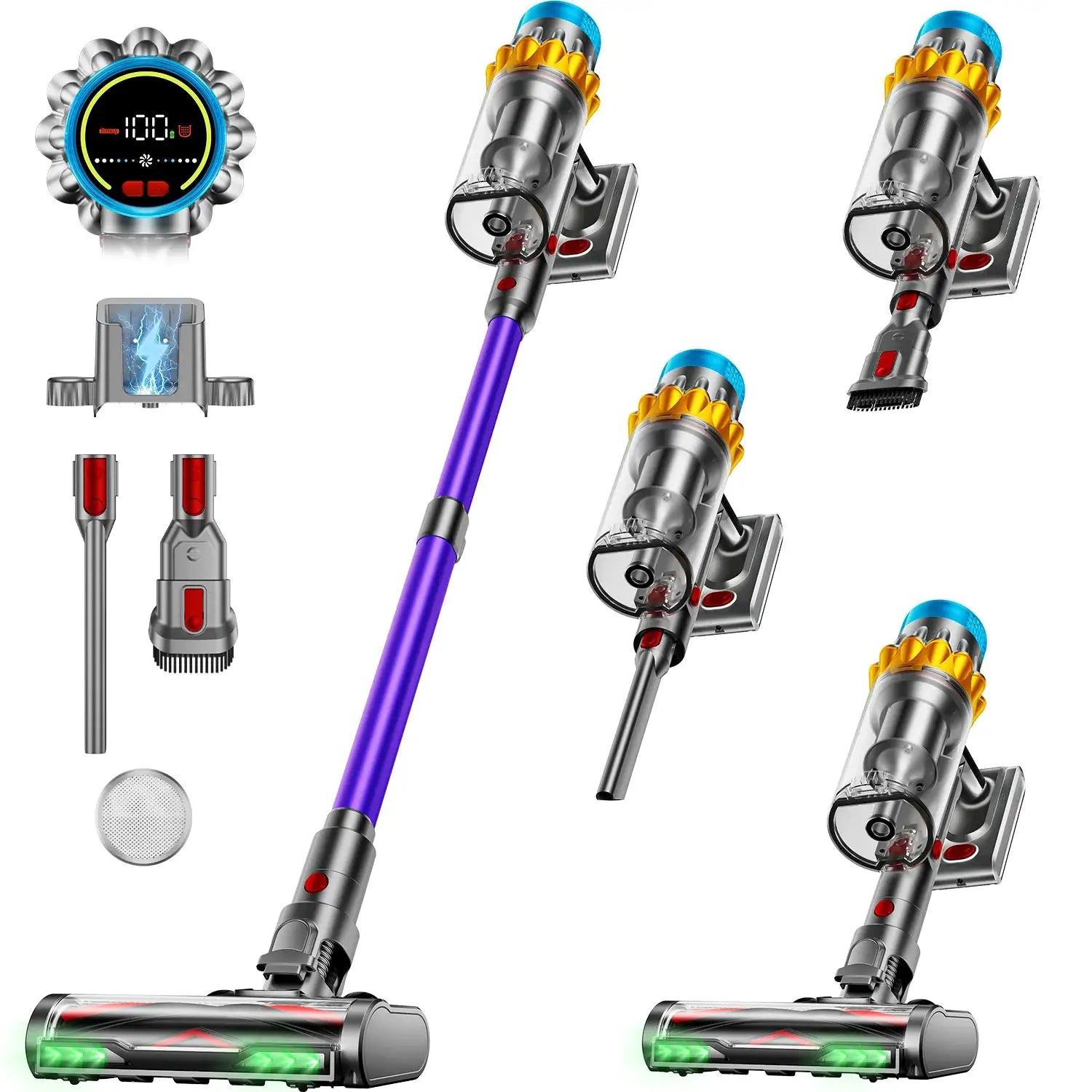 VAKERR X15 Pro 650W Cordless Vacuum Cleaner 70 Minutes Pet Hair