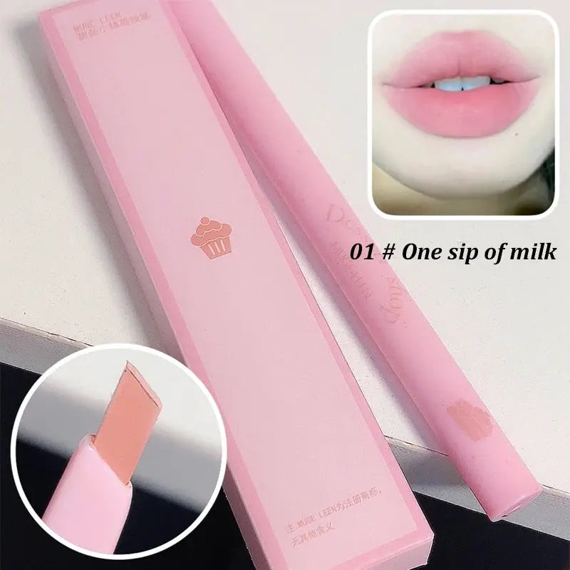 Dessert Lip Liner Automatic Rotating Waterproof Long Lasting No Color Outline Lip Liner Pen For Precise Lip Definition