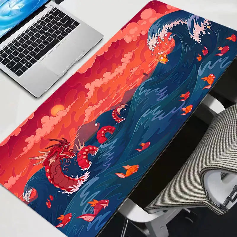 Gengar Anime Mouse Pad Large Desk Mat For Gaming Keyboard And Mouse With Smooth Rubber Surface