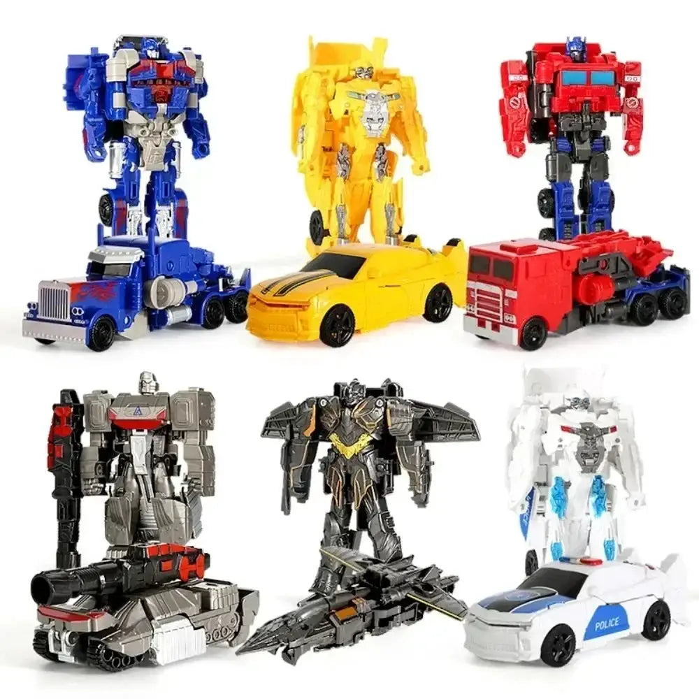 Transformation Car Anime Robot Model One Step Deformation Toy For Kids Action Figure And Puzzle Vehicle