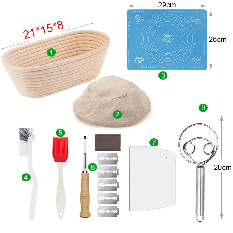 Oval Rattan Bread Proofing Basket Sourdough Banneton Fermentation Wicker Dough Proofing Bowl For Homemade Loaves