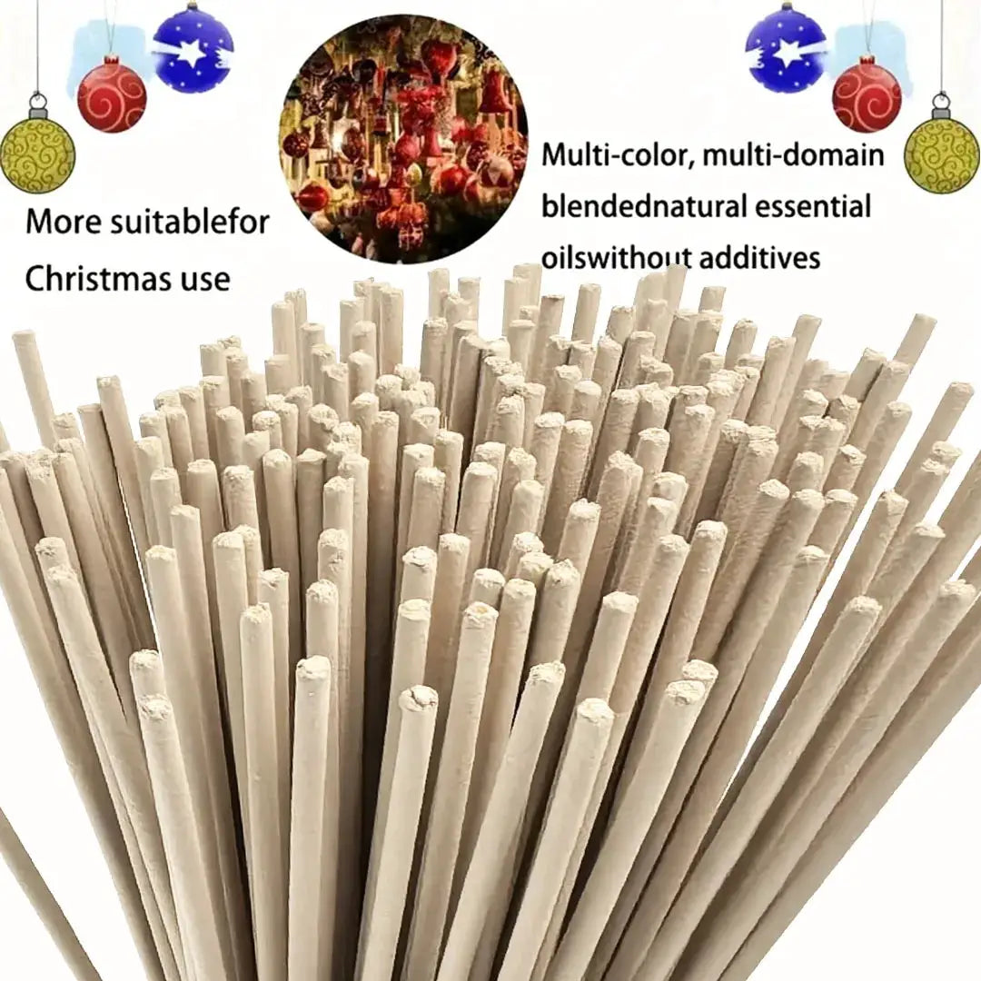 White Lotus Incense Sticks 8.7 Inch Bamboo Core Off White Natural Materials Lotus Scent Pack Sizes 20 100 222 410