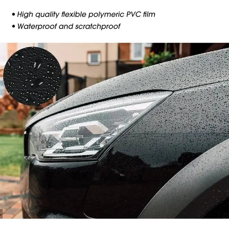 Gloss black car wrap vinyl film, self-adhesive, 150×50 cm, for auto body
