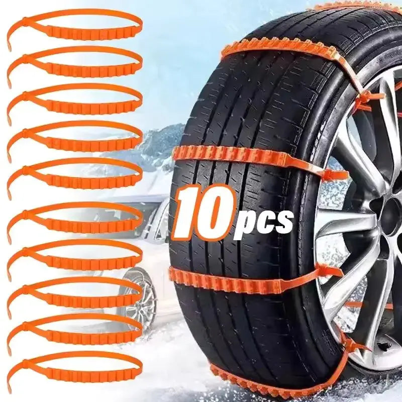 10 Or 20 Pack Car Tire Chains For Winter Snow Traction Anti Skid Emergency Auto Accessories