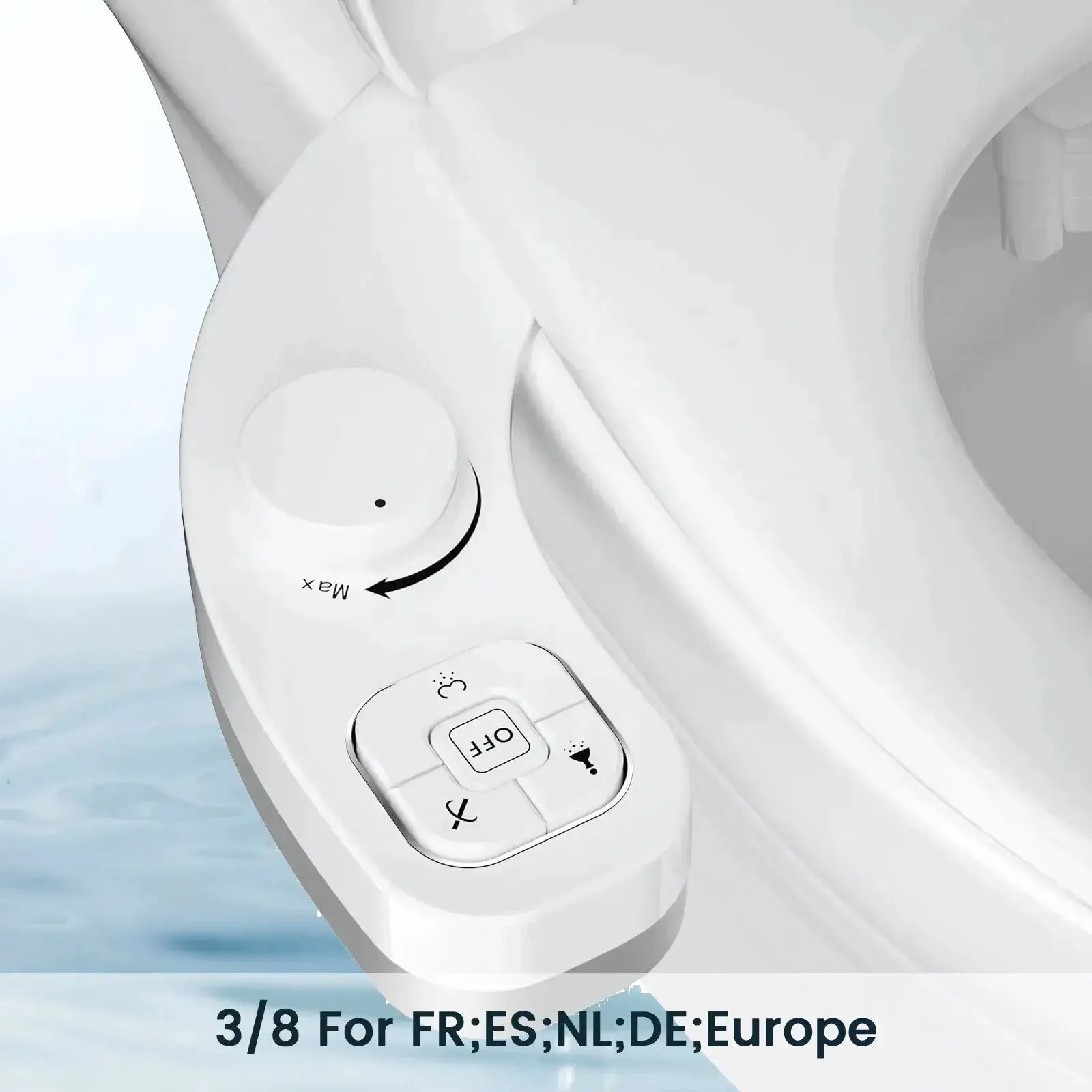 SAMODRA non-electric bidet seat with dual nozzles, white, by Simples Market.
