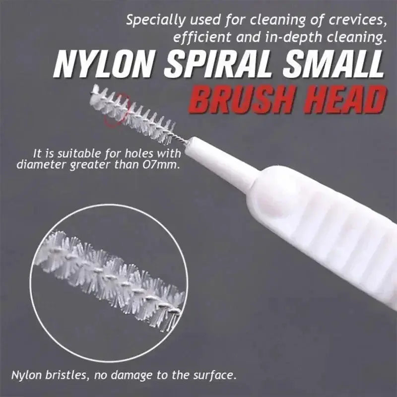 Simples Market shower cleaning brush with nylon spiral bristle head for crevices