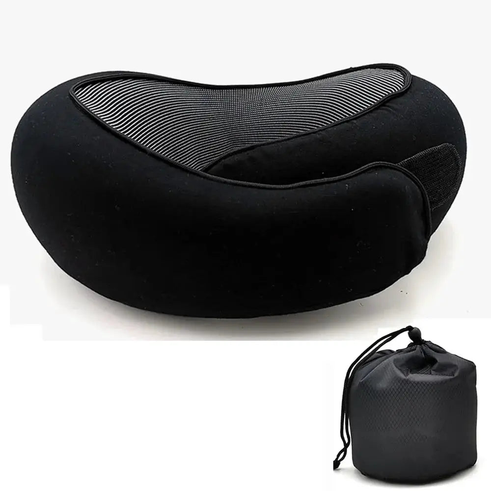 Travel Neck Pillow Memory Foam U Shaped Snail Style Portable Adjustable Soft Sleep Pillow For Travel
