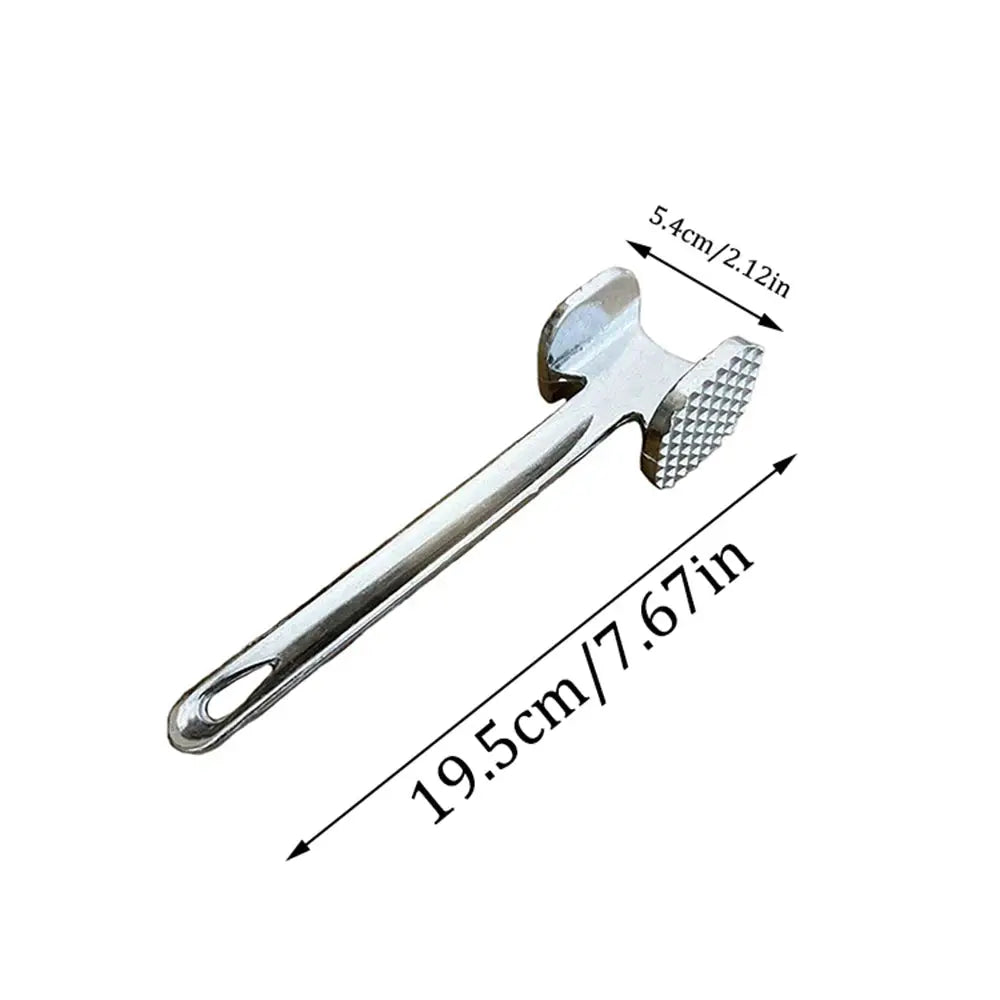 Meat Tenderizer Hammer 19cm Heavy Duty Double Sided Aluminum Alloy Kitchen Mallet