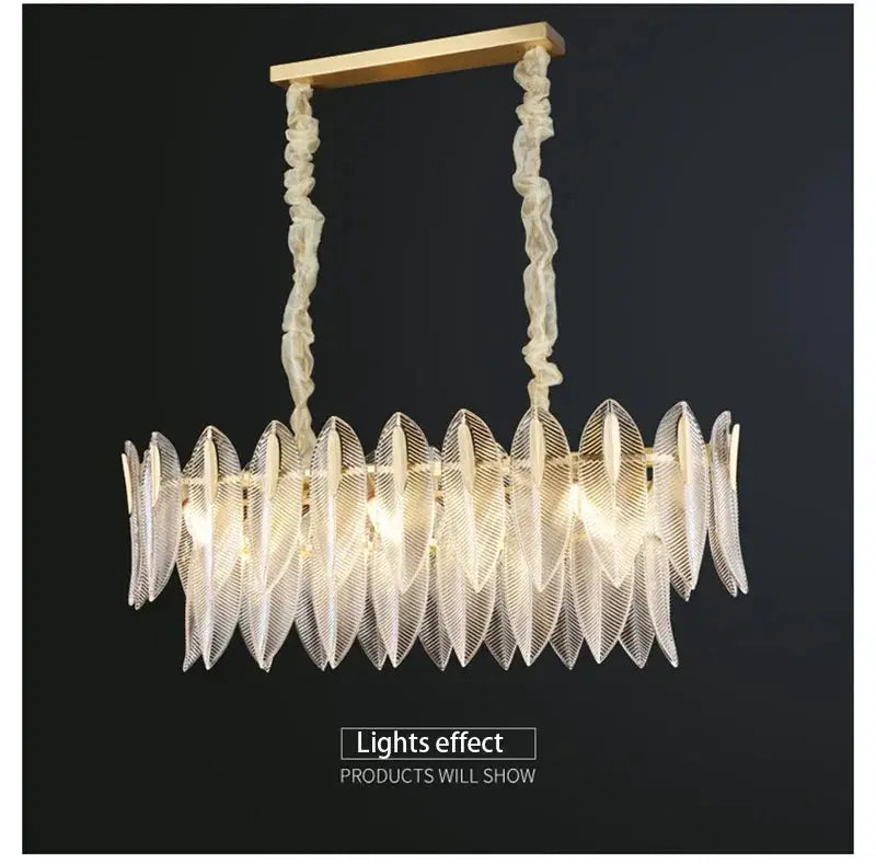 French Romantic personalized glass chandelier pendant lamp by Simples Market, Nordic designer, clear ribbed glass discs