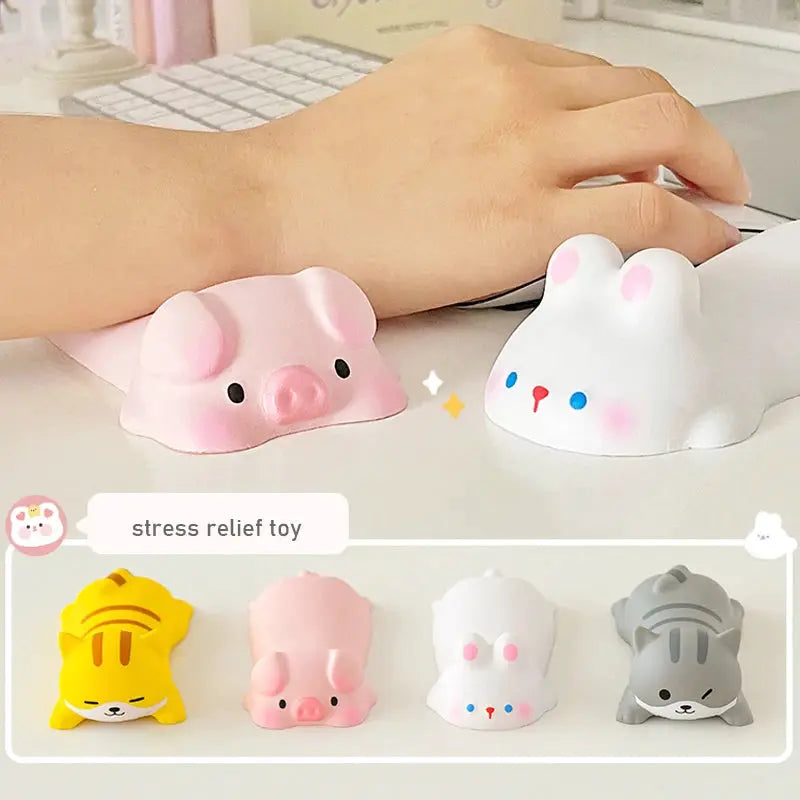 Cute Kawaii Slow Rising Wrist Rest For Mouse Pad Computer Laptop Desk Ergonomic Arm Support Squishy Toy