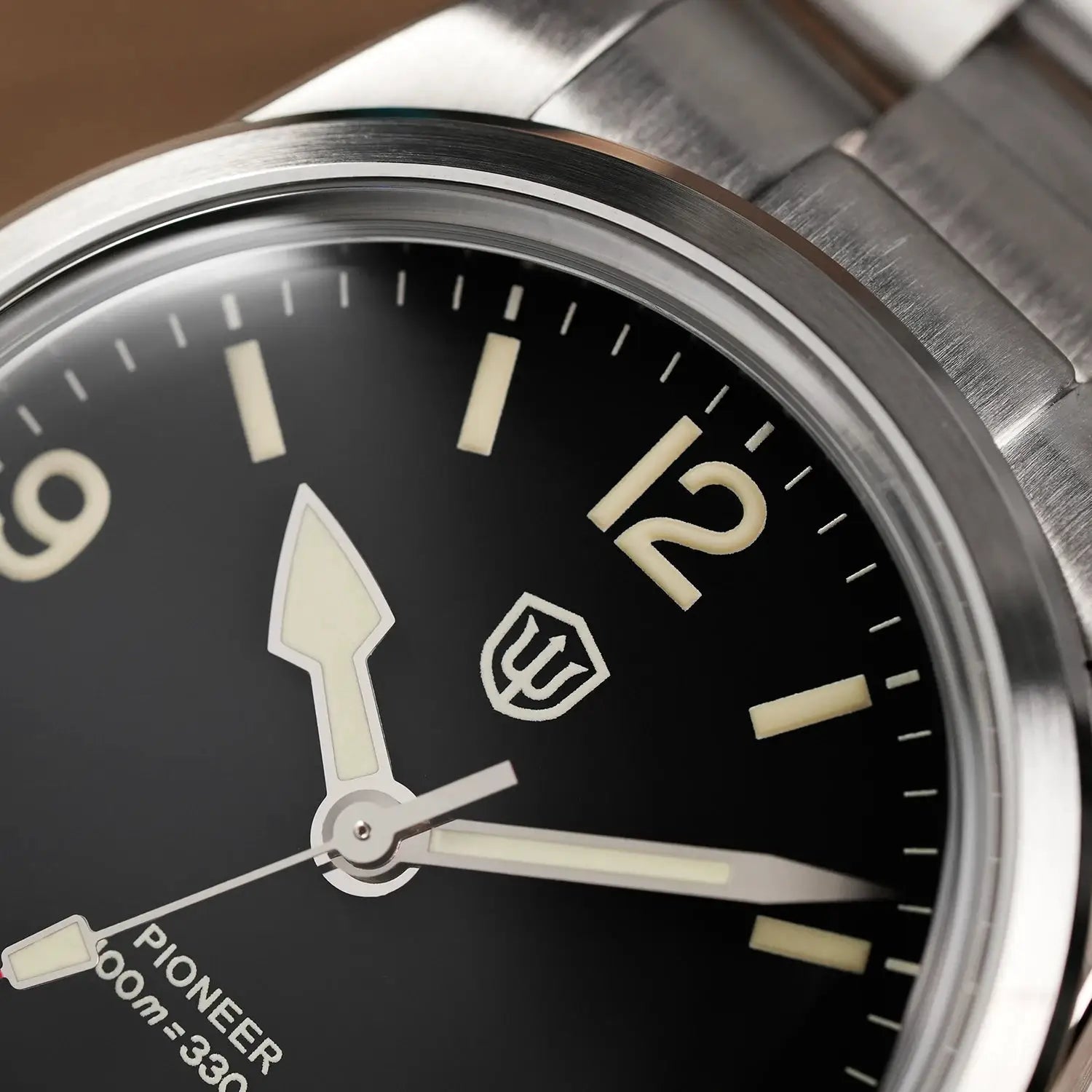 Watchdives WD1960S V2 watch with stainless steel case and bracelet, black dial with luminous markers, sapphire crystal