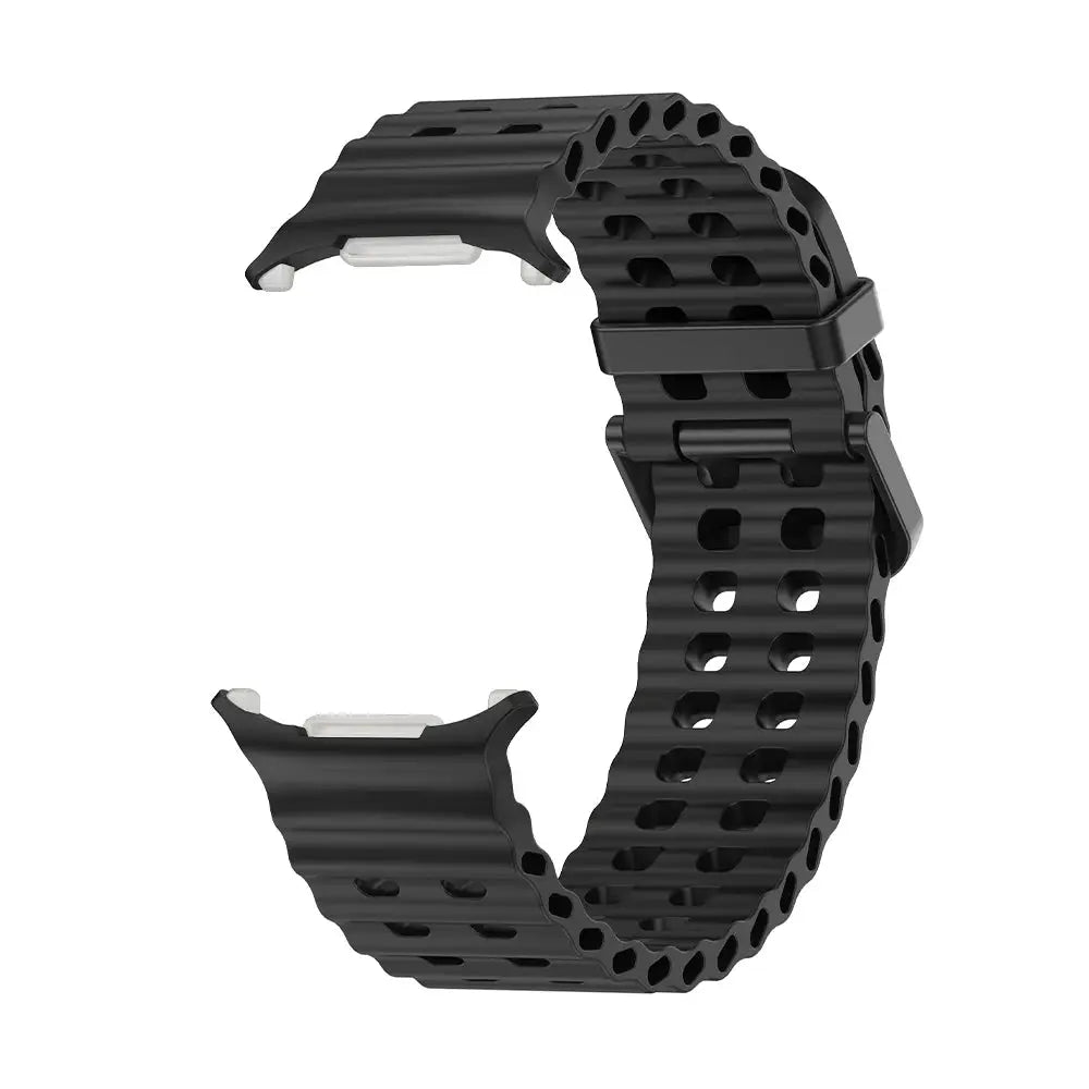 NEW Marine Silicone Strap For Samsung watch ultra 47mm Bracelet No Gaps Sport two-tone Band for Galaxy 8 ultra watchband 2030