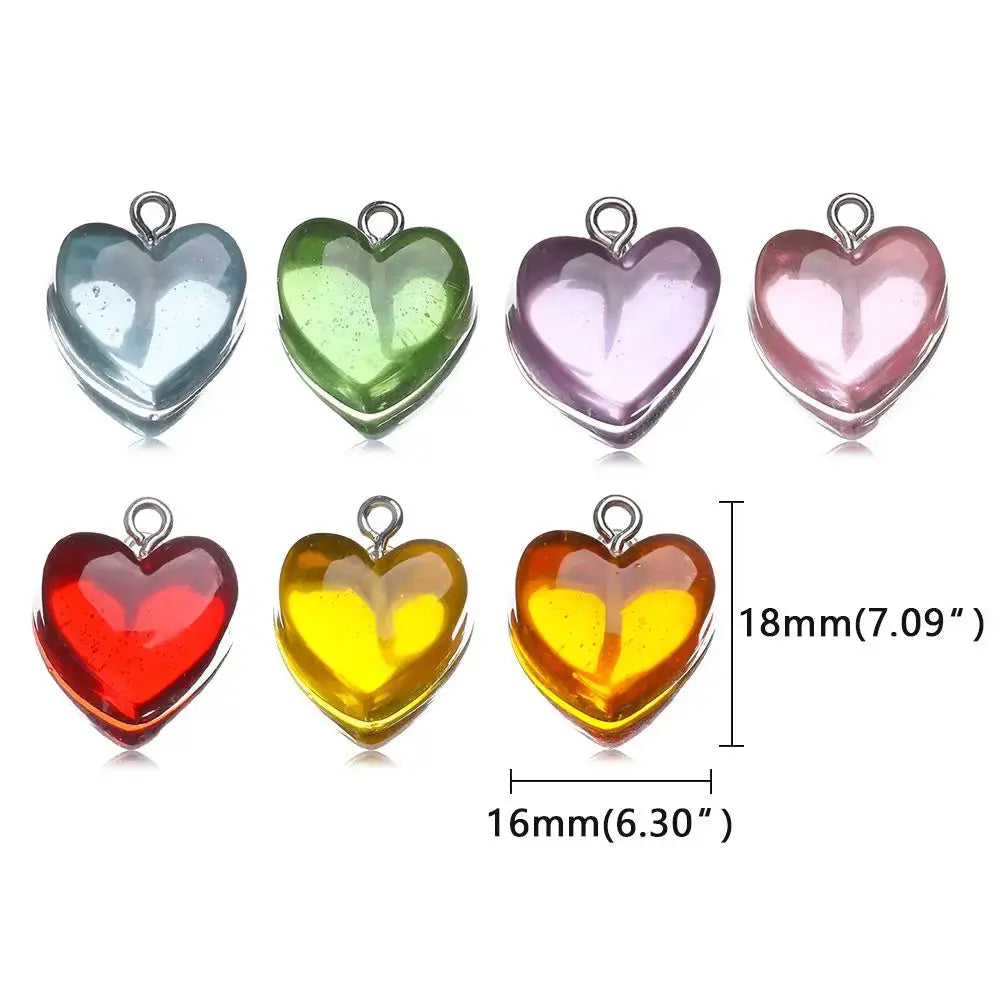 10 Pieces Transparent Peach Flat Resin Charms For Jewelry Making DIY Earrings Necklace Keychain Decoration