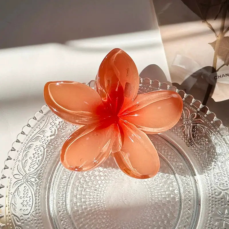 Boho Bloom Fashion Flower Hair Clips For Women Large Claw Hairpins With Secure Hold