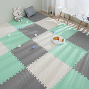 16 Piece Foam Baby Play Mat Interlocking Puzzle Tiles For Kids 30x30x1 Cm Soft Floor Carpet Set