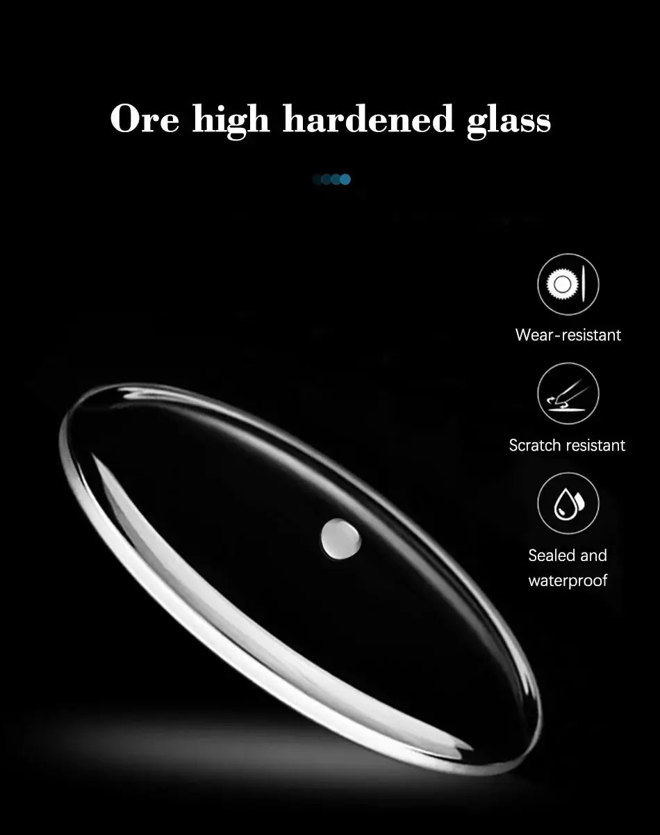 LIGE diver watch glass lens with high hardened crystal and wear-resistant, scratch-resistant, sealed waterproof features