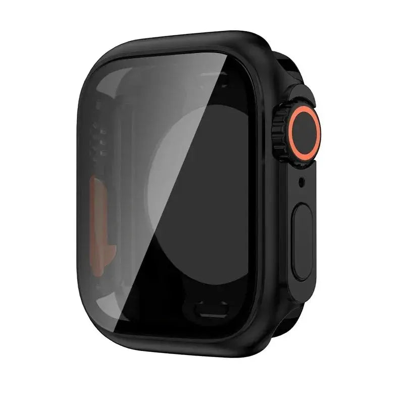 Screen protector bumper case for Apple Watch by Simples Market, black hard PC, fits 40–46mm