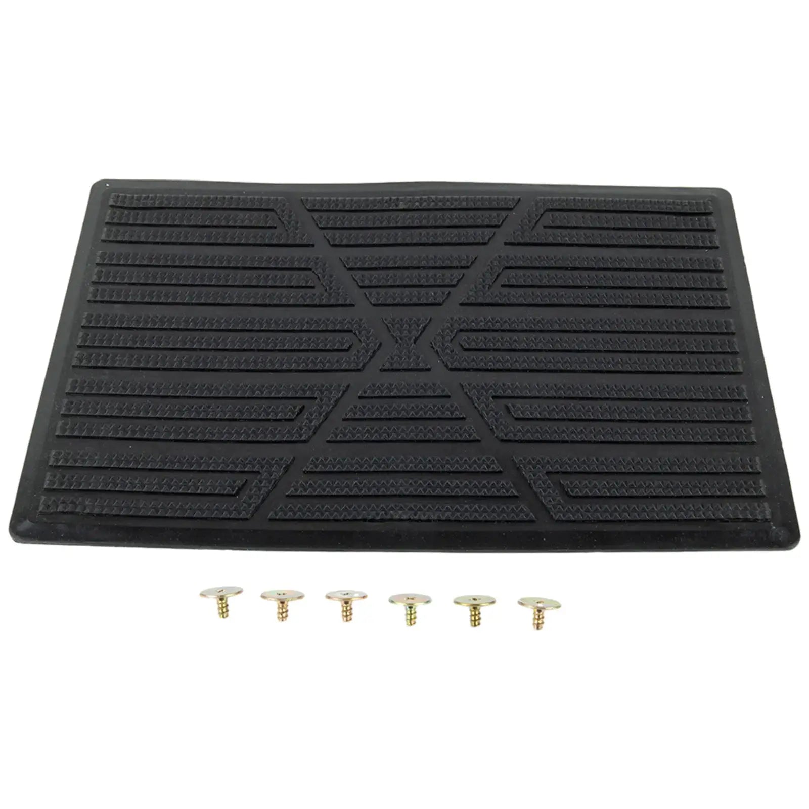 Simples Market universal PVC car floor mat pedal plate, anti-slip black 23×15cm with six screws.