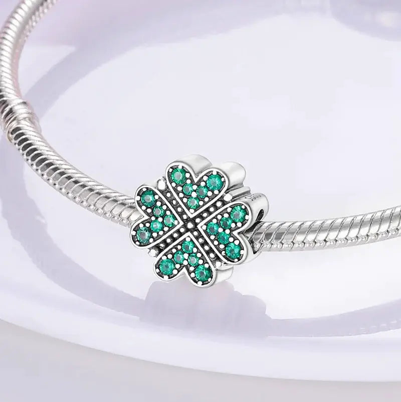 S925 Silver Perfume Bottle Charm Beads With Stars Moon Sun And Four Leaf Clover For Original Bracelet DIY Jewelry Making