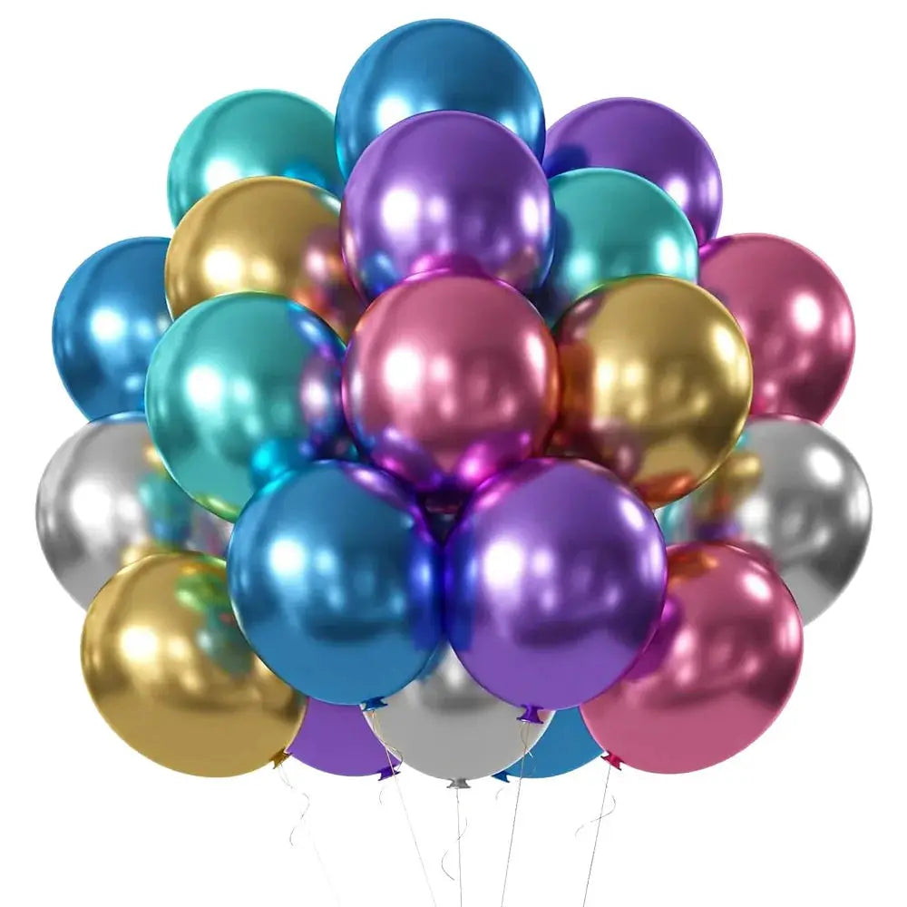 Metallic Balloons Set Gold Pink Blue Helium Latex For Wedding Birthday Party Baby Shower Decoration 20 Or 40 Pcs