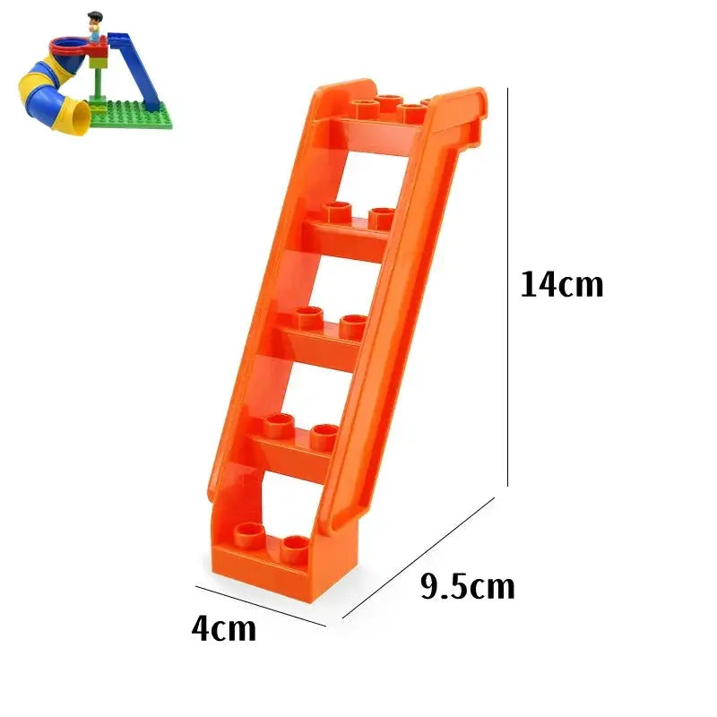 Big Building Blocks Duplo Compatible Large Brick Ferris Wheel Seesaw Slide Swing Educational Toy For Kids