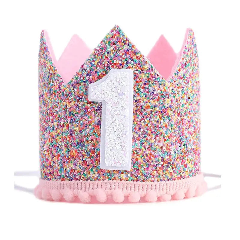 First Birthday Crown Hat For Kids Pink Party Decor Cute Birthday Party Hat For Boys And Girls