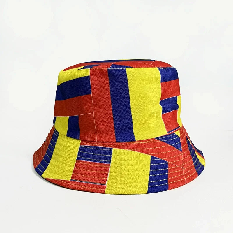 National Flags Reversible Bucket Hat For Men Women Football Fans