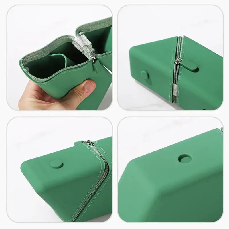 NovaFlex Stylish Silicone Pen Holder Foldable Desktop Organizer For Office And Study Space Saving Desk Accessory