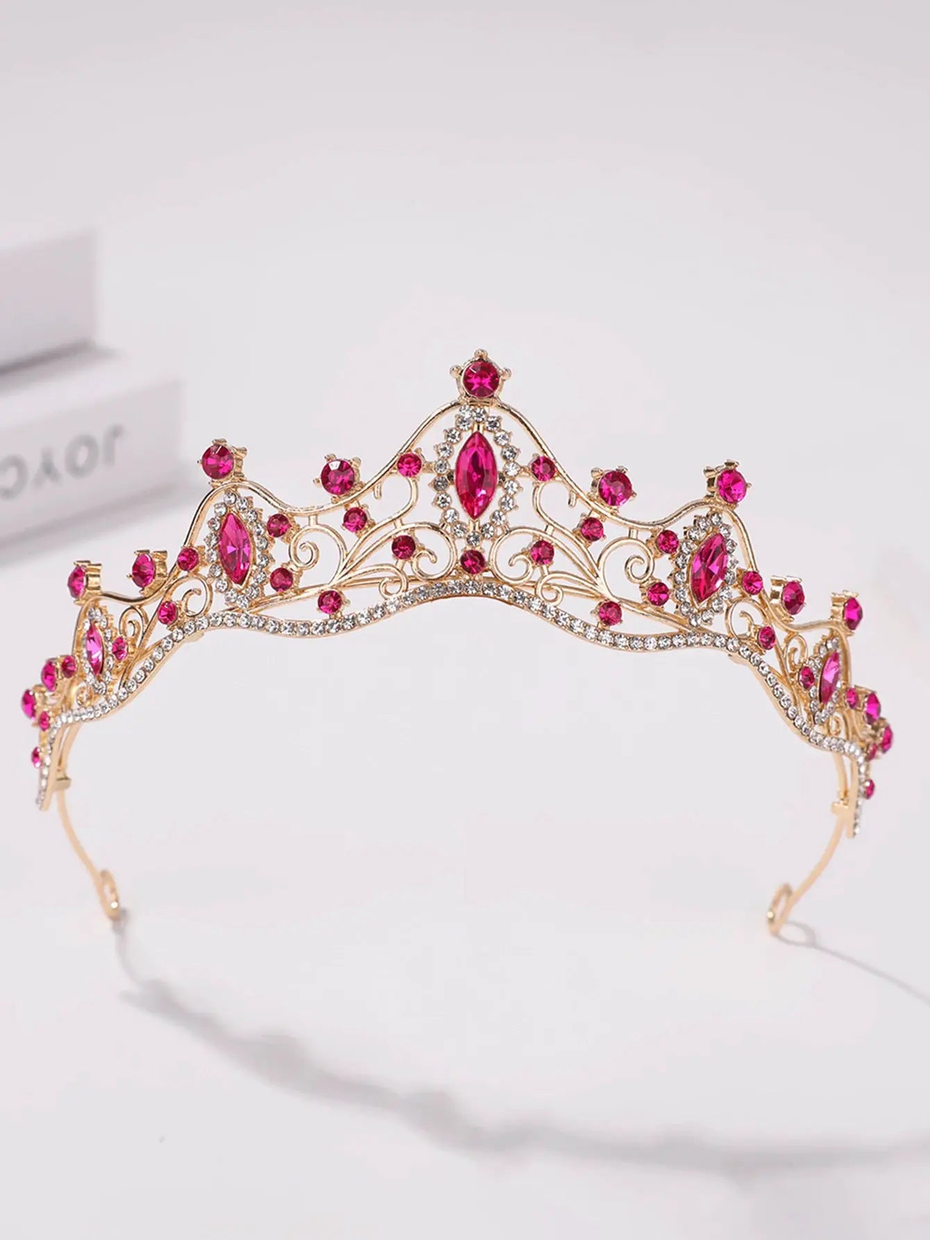 Korean Style Girls Bridal Tiara Hair Accessory for Birthday Wedding and Kids Performance Headpiece