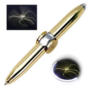 Multifunctional Decompression Finger Rotate Luminous Gyro Pen LED Light Ballpoint Fidget Spinner Gift