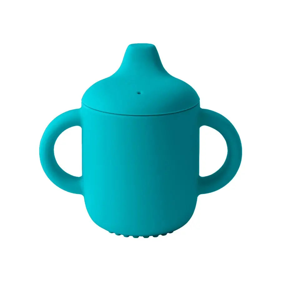 1Pcs Baby Feeding Silicone Cup for Infants and Toddlers Portable Learning Sip Cup Hand Shank Grip