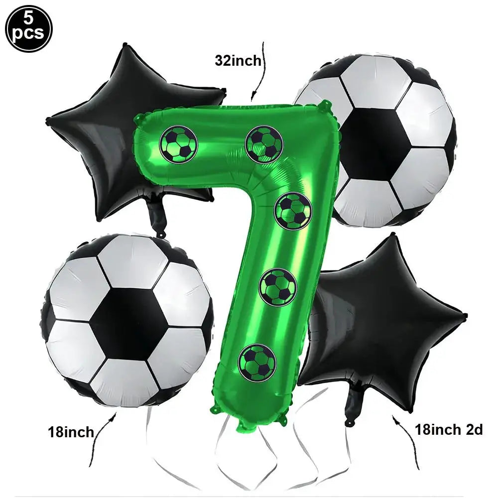 Soccer Theme Disposable Tableware Set Plates Cups Napkins Tablecloth