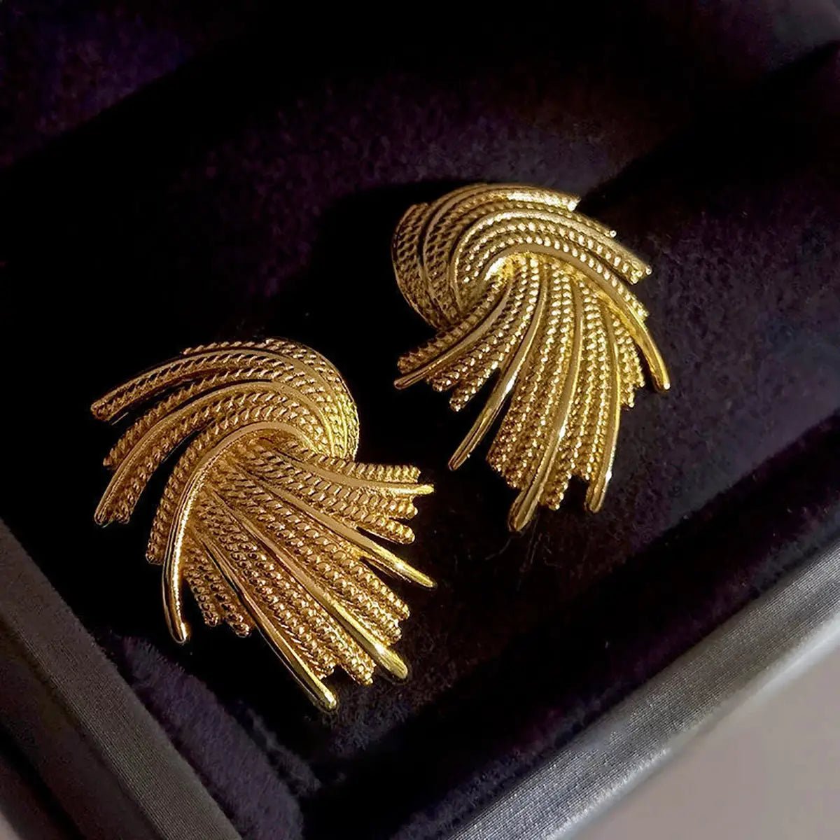 AENSOA Punk Irregular Metal Twist Geometric Drop Earrings For Women Gold Color Fashion Jewelry 2023 - Simples Market
