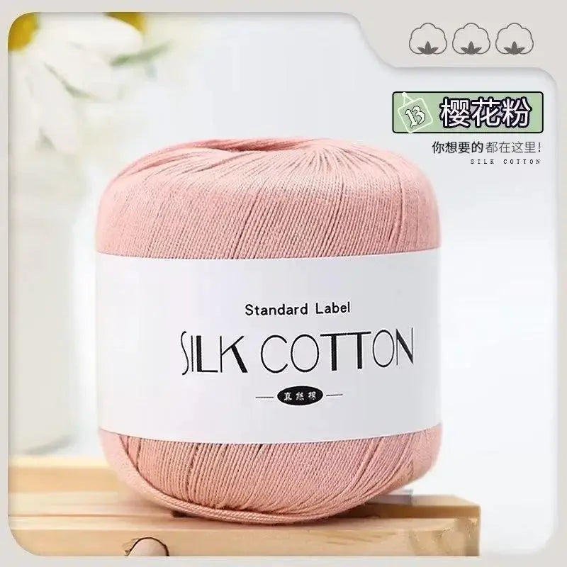 50g Silk Lace Cotton Milk Crochet Yarn For Baby Hand Knitting Warm Soft Thread Cross Stitch Supplies
