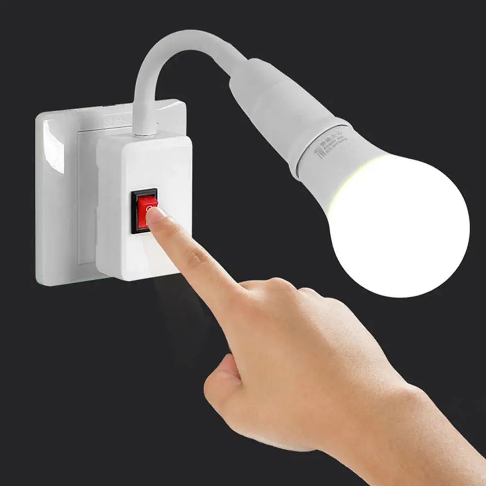 Direct Plug In Rotary Lamp Head E27 Socket Converter With Switch EU US Plug Lamp Holder For LED Table Lamp Base