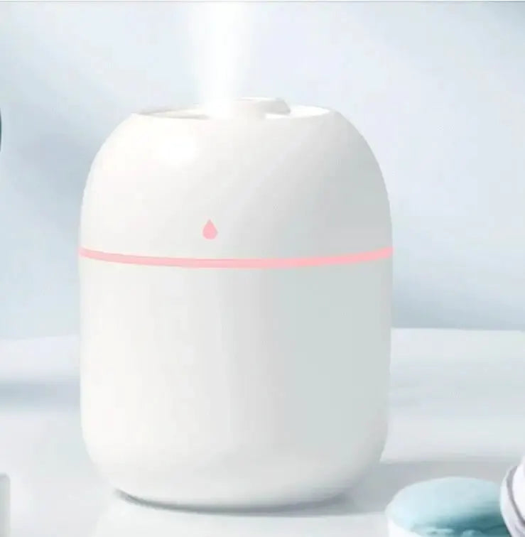 AromaGlow USB Mini Humidifier Aroma Essential Oil Diffuser for Home and Car Ultrasonic Quiet Mist with LED Lamp