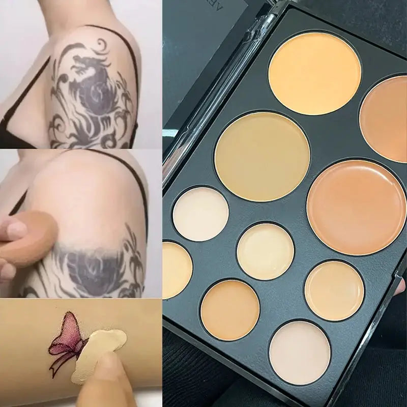 10 Colors Concealer Palette For Dark Circles Contouring And Tattoo Coverage Base Makeup Cream Lasting Matte Finish
