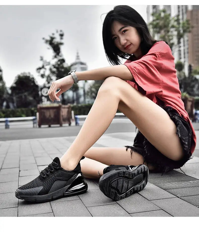 Simples Market men's black mesh platform sneakers for outdoor jogging and casual wear